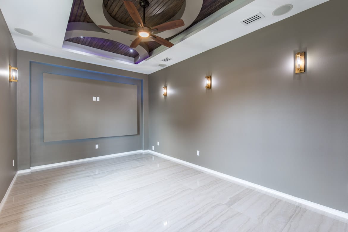 rgv, rgv new homes, real estate, entertainment, entertaining room, home, tv room, surround music system, home buyer, villanueva construction